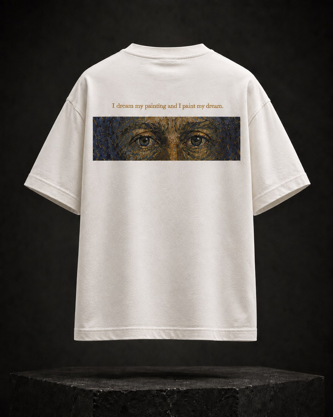 The painted eyes across the back